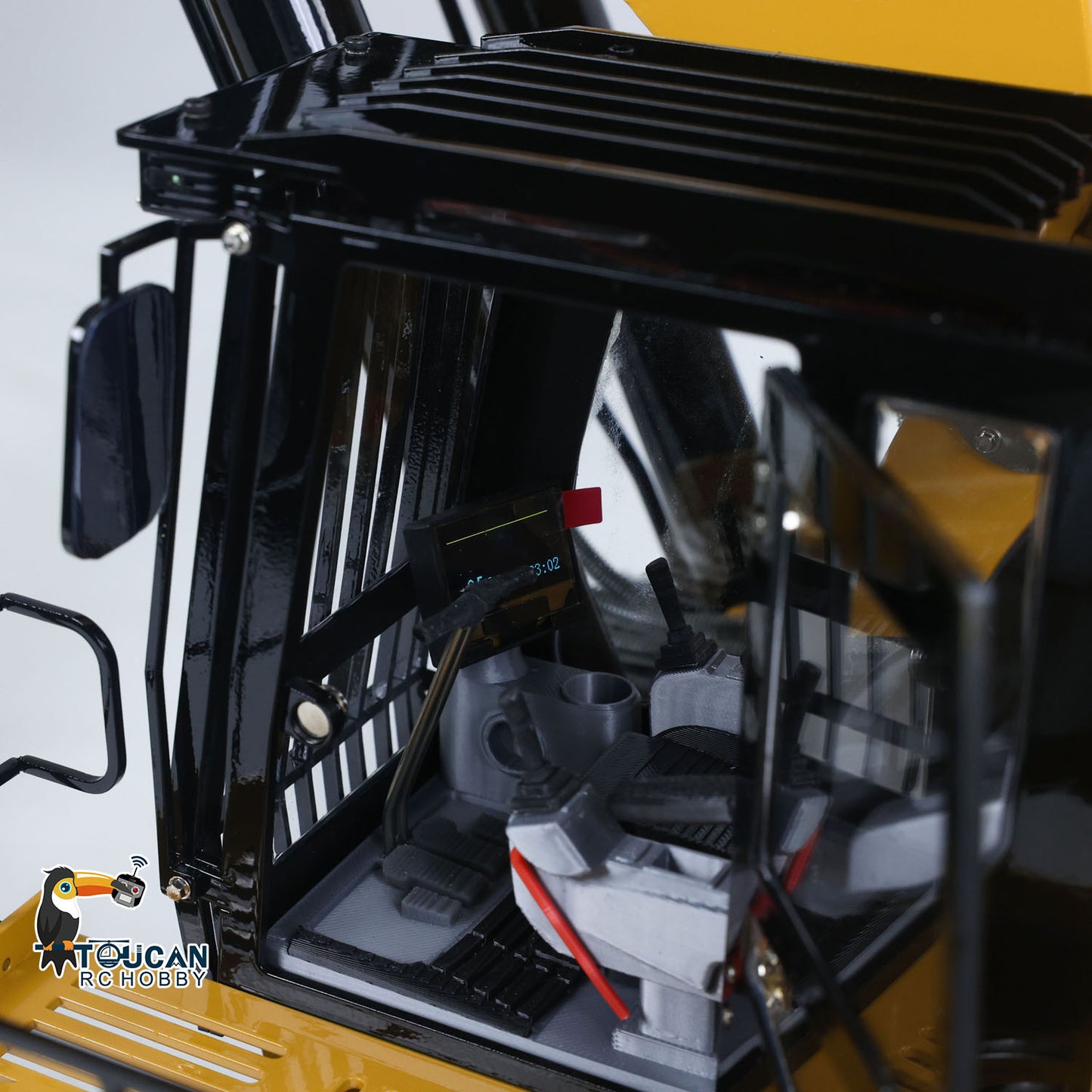 USA Pre-Order by the sea 1/14 Hydraulic RC Metal Excavator 6015B Remote Control Heavy Duty Diggers Model Cab Liquid Crystal Display Light Radio Servo Motor