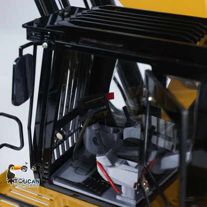 USA Pre-Order by the sea 1/14 Hydraulic RC Metal Excavator 6015B Remote Control Heavy Duty Diggers Model Cab Liquid Crystal Display Light Radio Servo Motor