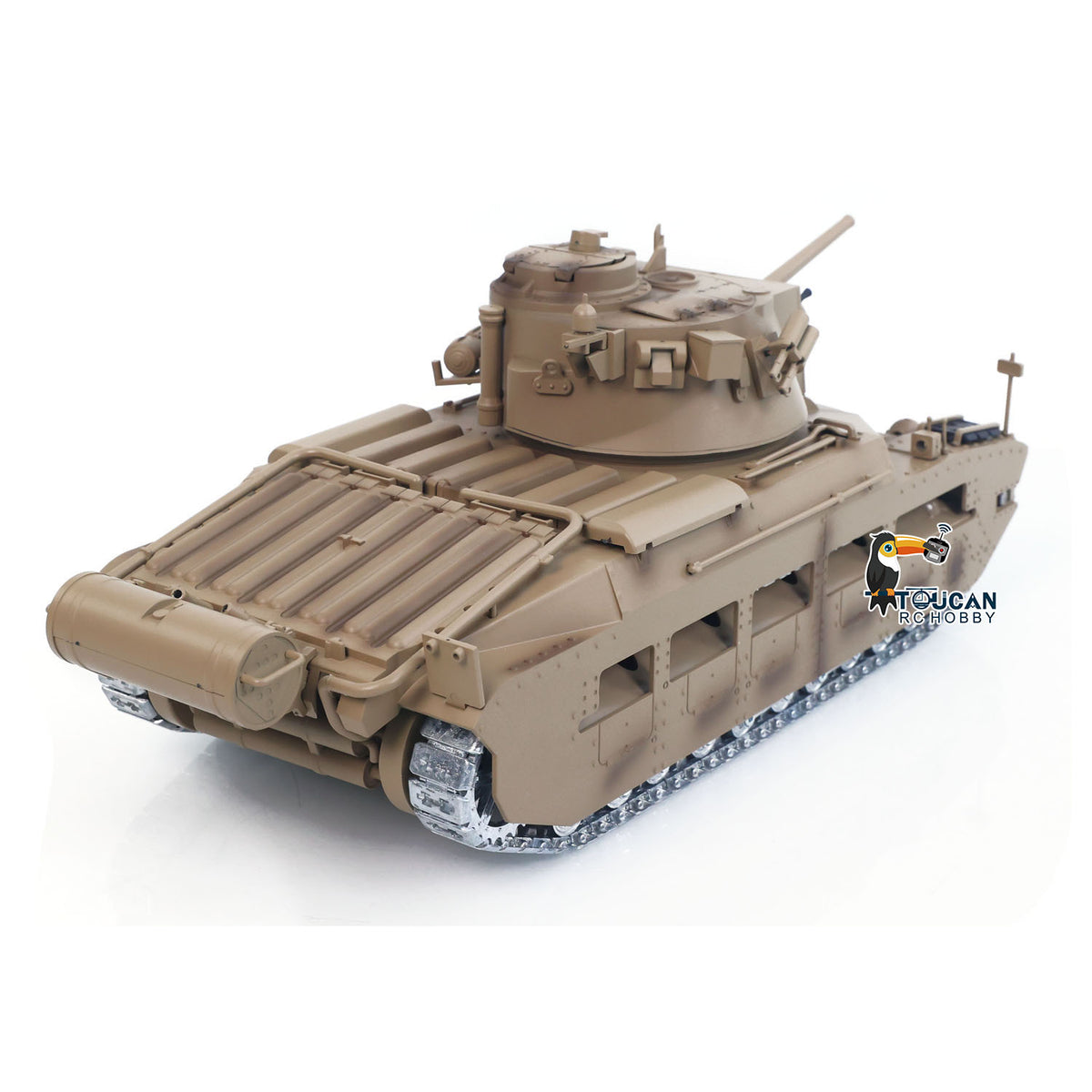 Fast Free Shipping for EU Tongde 1/16 RC Tank Matilda III IV IR Turret Rotary 320 Degree Electric Military Vehicle Metal Gearbox Road Wheel