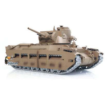 Fast Free Shipping for EU Tongde 1/16 RC Tank Matilda III IV IR Turret Rotary 320 Degree Electric Military Vehicle Metal Gearbox Road Wheel