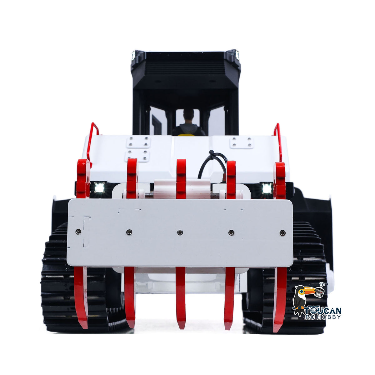 TOUCAN RC HOBBY D155AX 1/12 Metal RC Hydraulic Bulldozer RTR 7-Channel Valve Brushless Motor 5-Shank Rear Plow Light Sound for Model Enthusiast