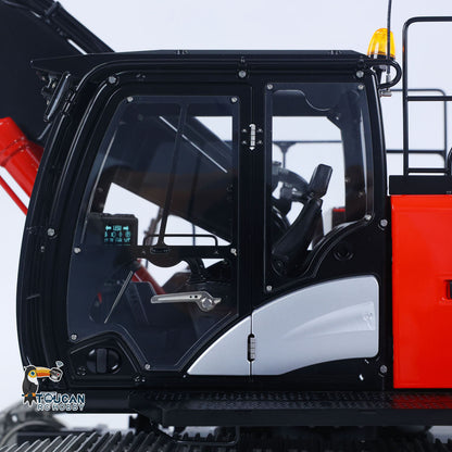 LESU 1/14 Remote Control Hydraulic Excavator Aoue ZX490 RTR CNC Metal RC Digger Car 6CH Valve Light Sound Paladin PL18EV Lite