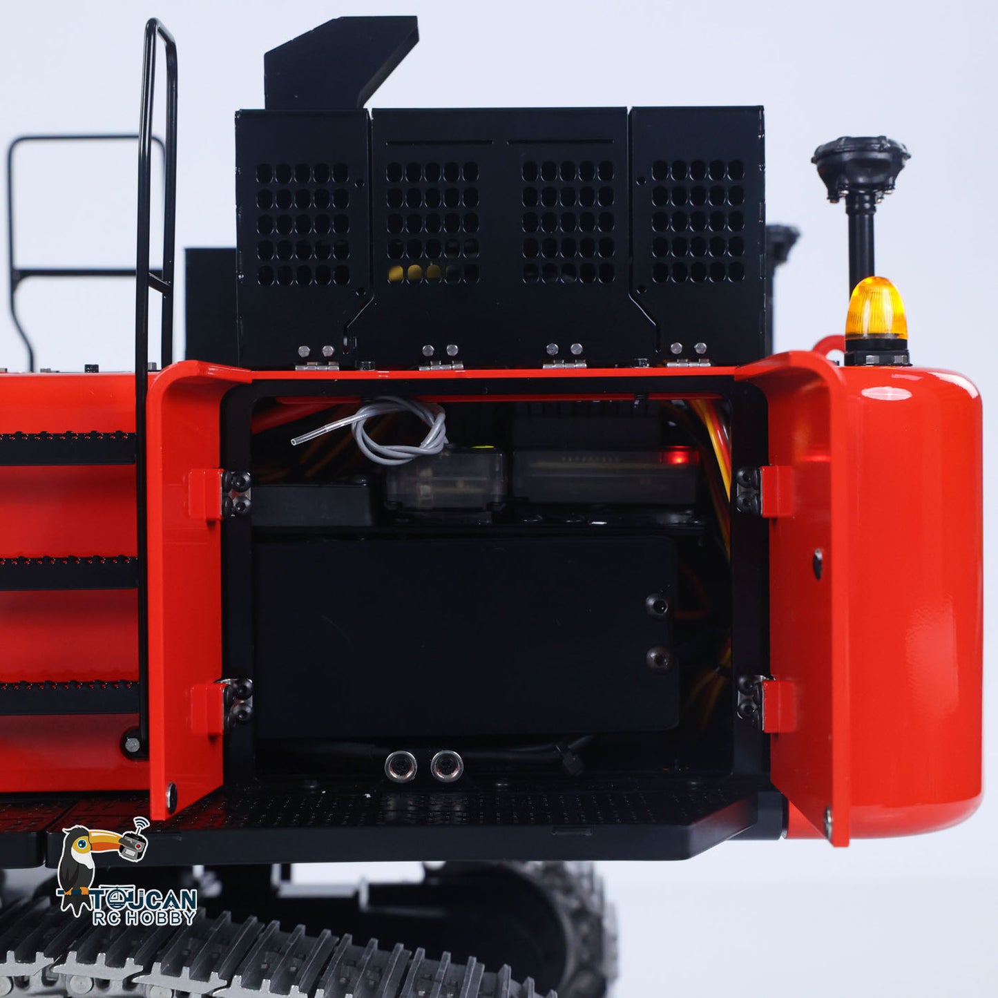 LESU Aoue ZX490 1/14 Metal RC Hydraulic Excavator B0026 6-Channel Directional Valve 360 Degrees Continuous Rotation High-torque Drive Wheels Lighting System