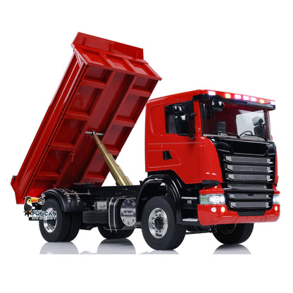 1/14 4*4 RC Hydraulic Dumper Car Remote Control Dump Truck Metal Tipper Electric Model 3-speed Transmission