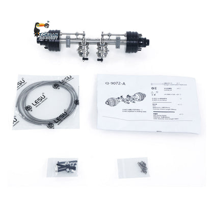 LESU Metal Brake and Parking Axle Non-driven Axle for 1/14 RC Trailer A0053 DIY Model Remote Control Tractor Truck Vehicle