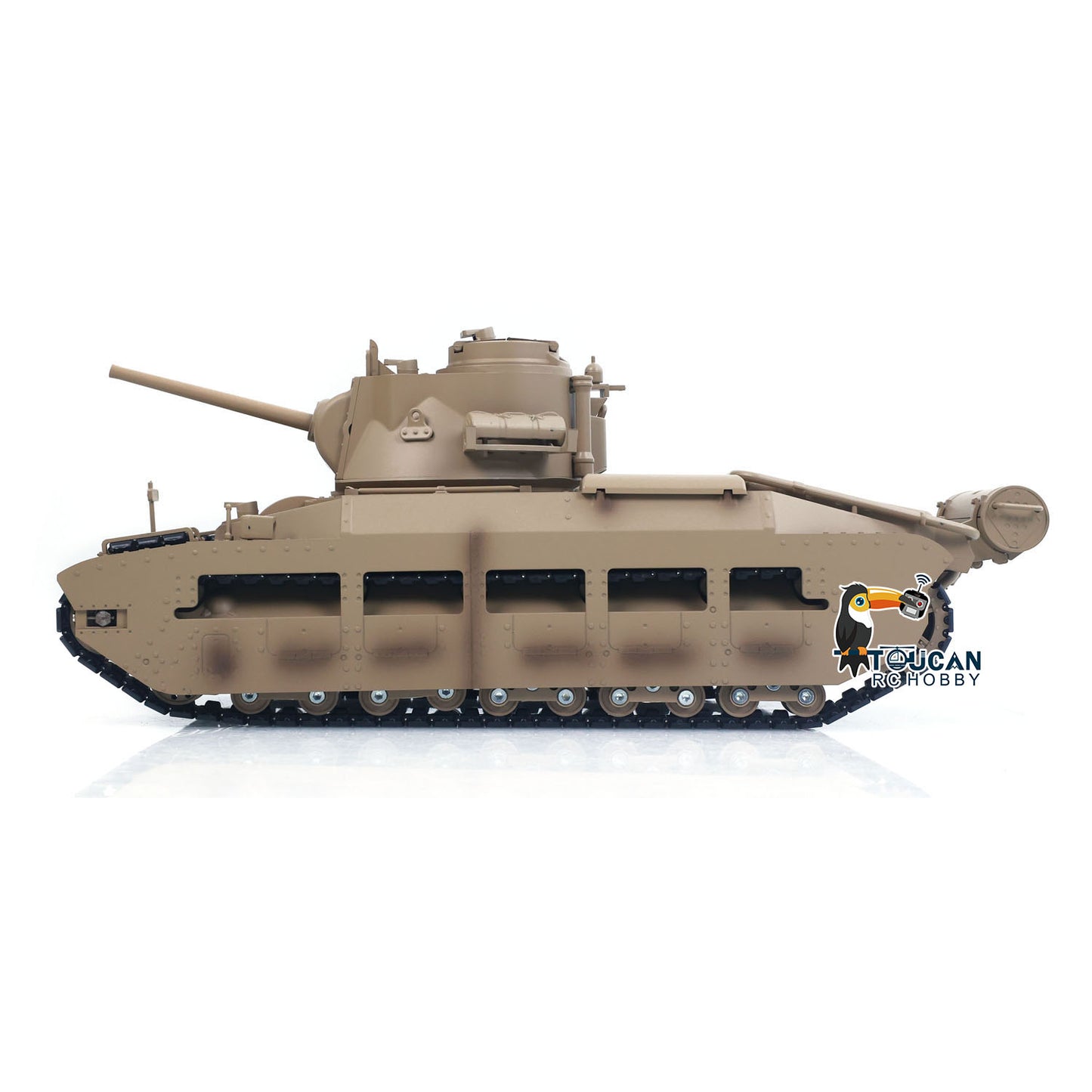 Fast Free Shipping for EU Tongde 1/16 Remote Control Military Tank Matilda III IV Turret Rotation 320 Degree IR Lights Sounds RC Electric Model Smoke Unit