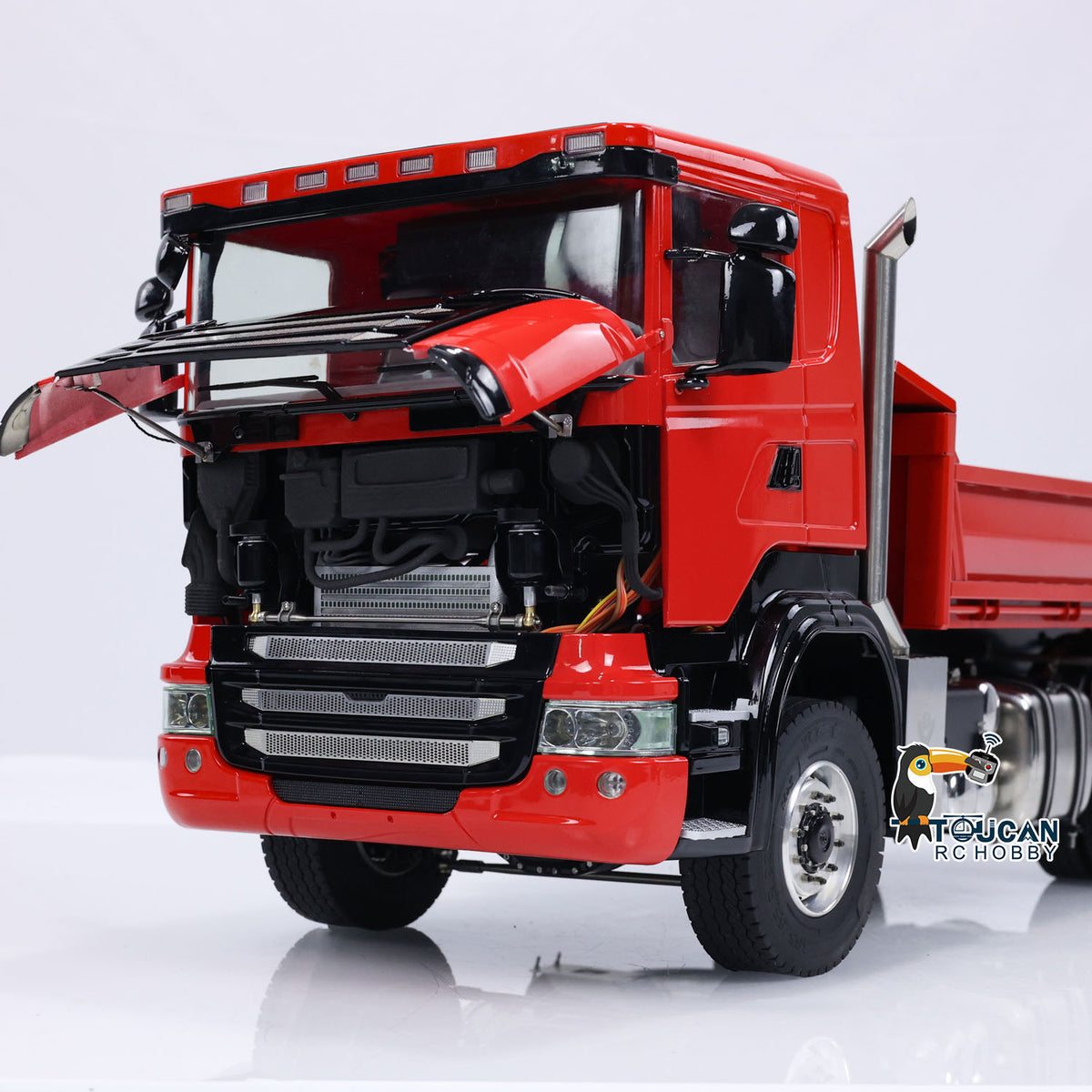 TOUCAN RC HOBBY LXY 1/14 4x4 RC Hydraulischer Muldenkipper ferngesteuerter Metall-Kipper elektrisches Modell mit 3-Gang-Schaltgetriebe