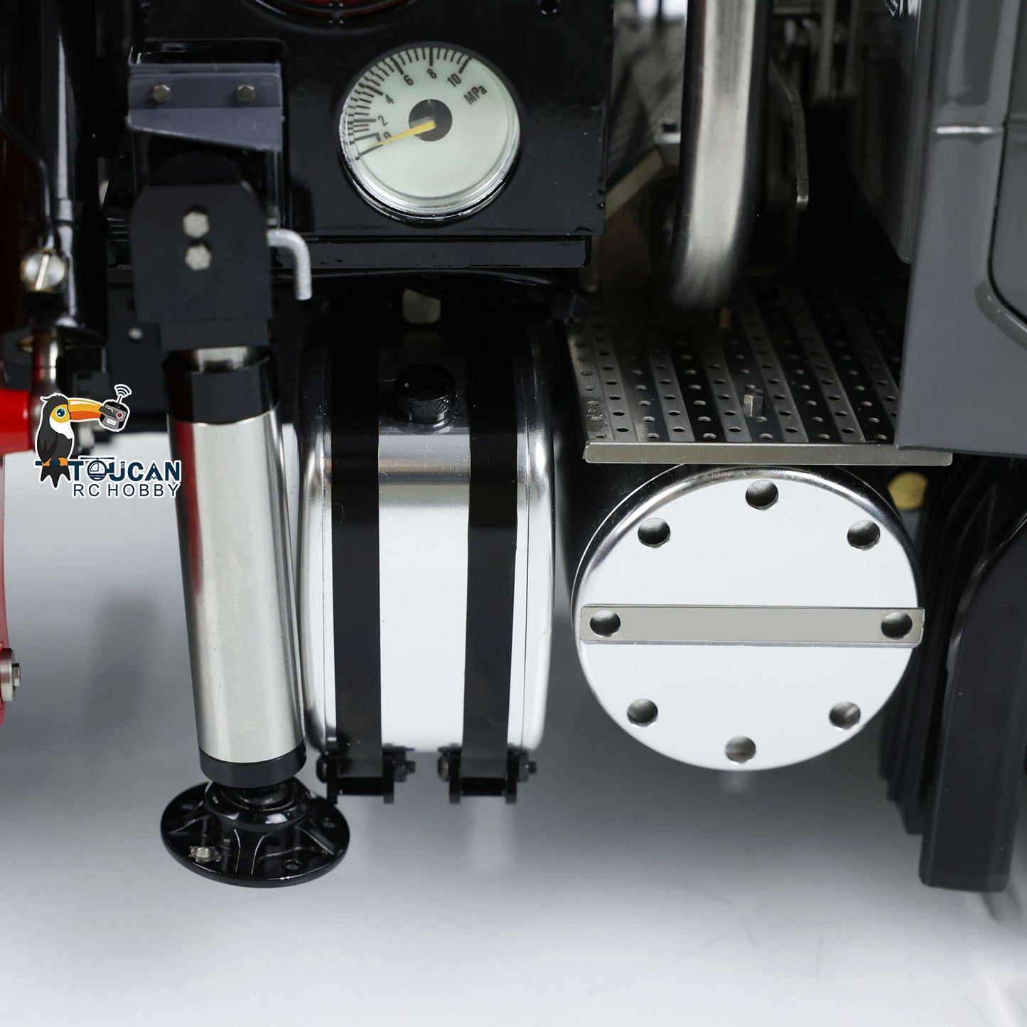 Toucan Metal 6X6 Chassis 1/14 Radio Control Tractor Truck 770S Hydraulic Crane DIY Lorry RC Electric Vehicle Model Light Motor