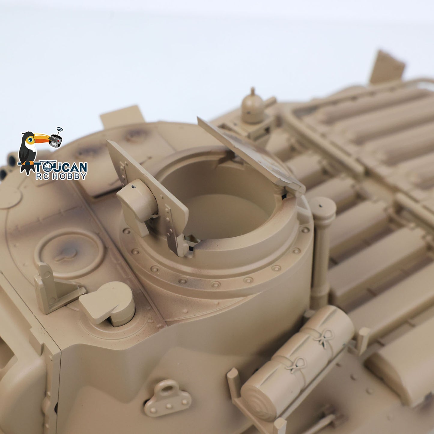 US Stock Tongde 1/16 Remote Control Military Tank Matilda III IV Turret Rotation 320 Degree IR Lights Sounds RC Electric Model Smoke Unit