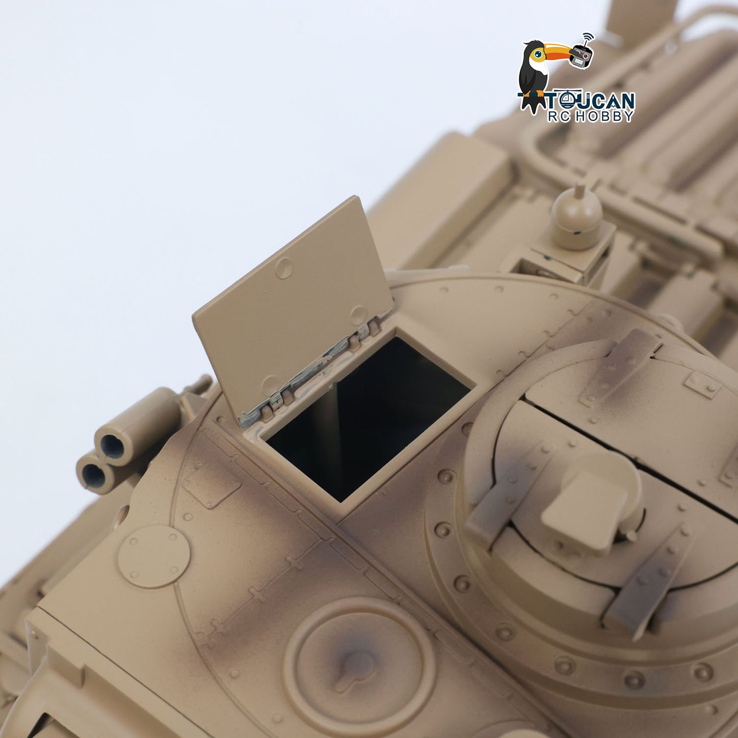 US Stock Tongde 1/16 Remote Control Military Tank Matilda III IV Turret Rotation 320 Degree IR Lights Sounds RC Electric Model Smoke Unit