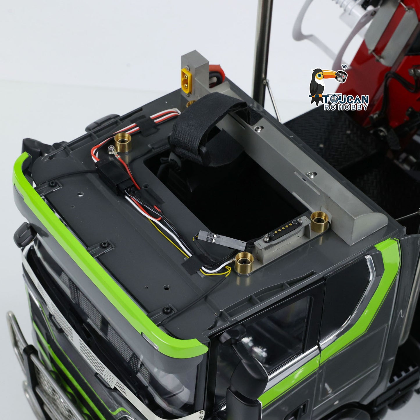 Toucan Metal 6X6 Chassis 1/14 Radio Control Tractor Truck 770S Hydraulic Crane DIY Lorry RC Electric Vehicle Model Light Motor