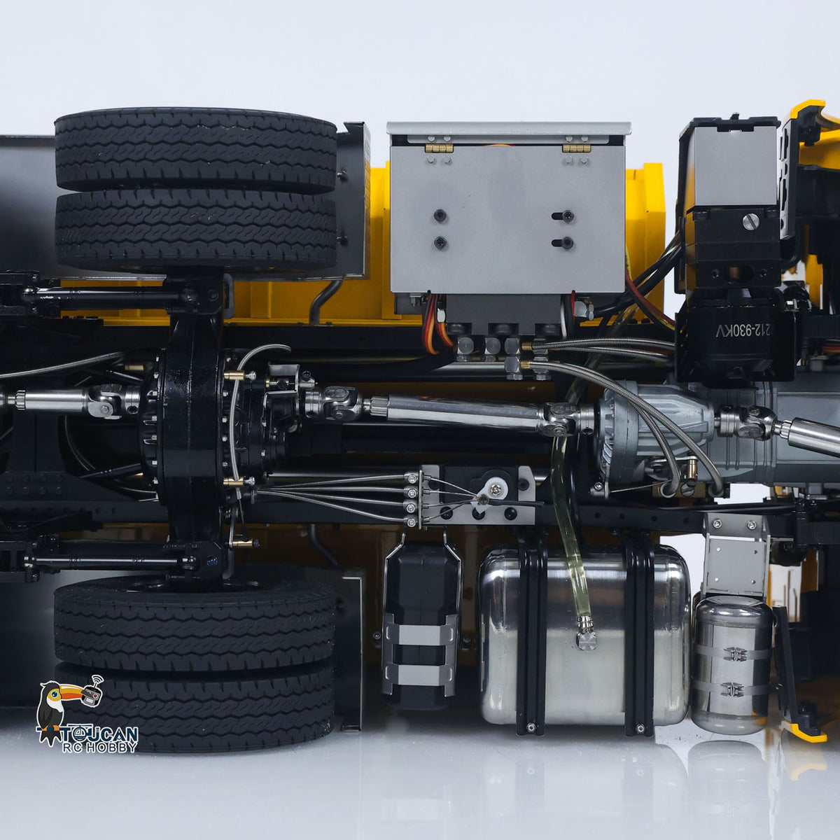 TOUCAN RC HOBBY LXY 1/14 8x8 RC Hydraulic Dumper Car Roll Off Full Dump Rear Axle Steering with U-shaped High Short Standard Bucket Timber Flatbed