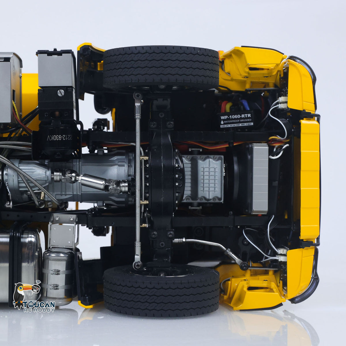 TOUCAN RC HOBBY LXY 1/14 8x8 RC Hydraulic Dumper Car Roll Off Full Dump Rear Axle Steering with U-shaped High Short Standard Bucket Timber Flatbed