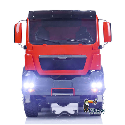 LESU 1/14 8x8 Metal Hydraulic RC Roll On Off Dump Truck 2 Speed Transmission FlySky I6S Radio Controller Sound Light System
