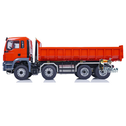 TOUCAN RC HOBBY LESU 1/14 TGS 8*8 RC Hydraulic Dumper Truck Lorry Remote Control Tipper Lights Sound Two Speed ESC Motor 3T Differential Lock Steering Servo