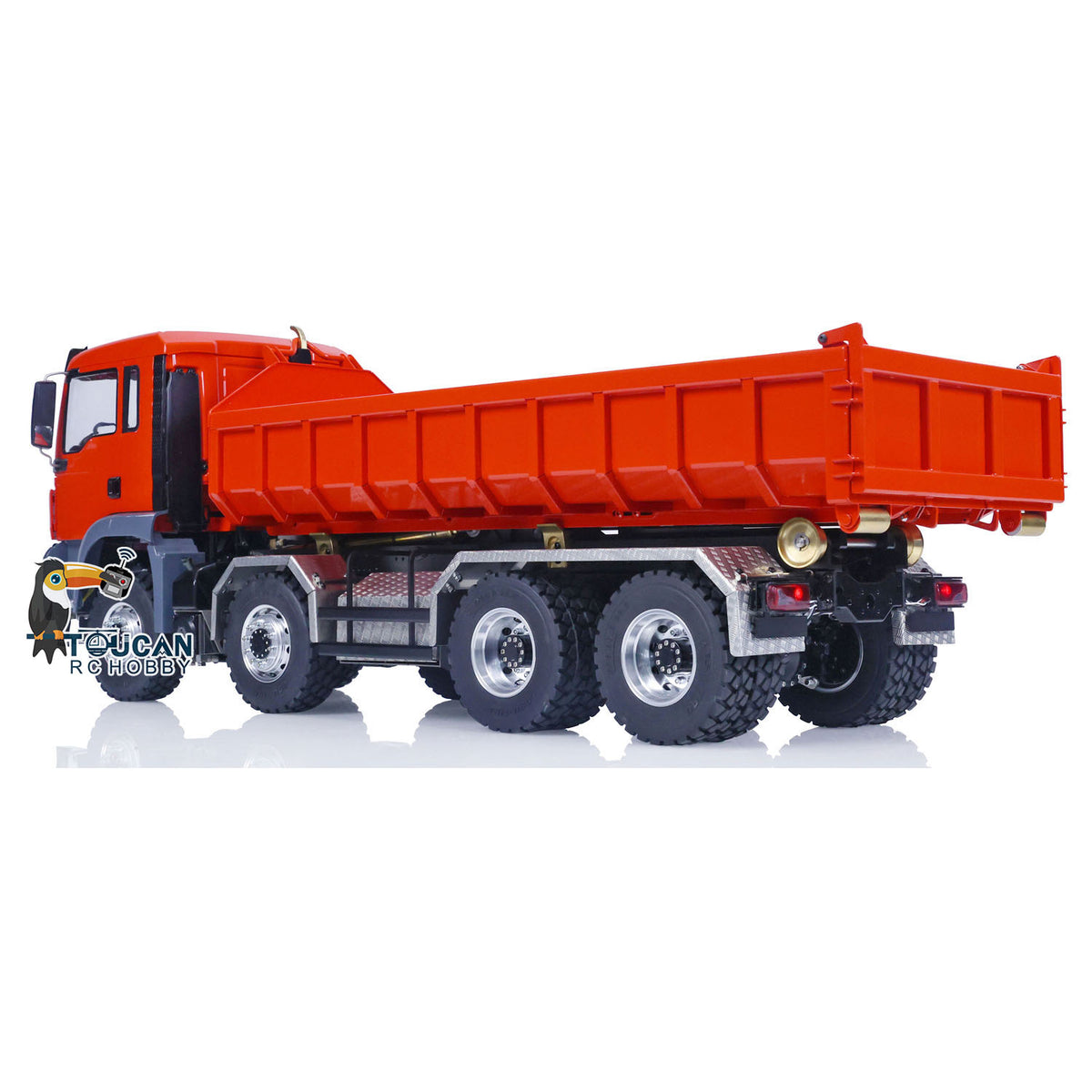 TOUCAN RC HOBBY LESU 1/14 TGS 8*8 RC Hydraulic Dumper Truck Lorry Remote Control Tipper Lights Sound Two Speed ESC Motor 3T Differential Lock Steering Servo