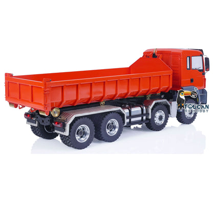 TOUCAN RC HOBBY LESU 1/14 TGS 8*8 RC Hydraulic Dumper Truck Lorry Remote Control Tipper Lights Sound Two Speed ESC Motor 3T Differential Lock Steering Servo