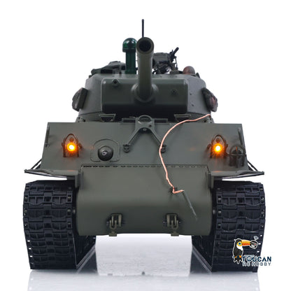TOUCAN RC HOBBY US Stock RTR 1/16 RC Tank Sherman M4A3E8 IR BB Barrel Elevation Smoking Metal Chassis Tracks Road Wheels Machine Gun 360 Degree Rotation