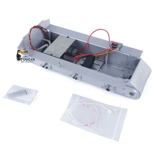 Metal Chassis with Metal Smoke Unit Switch for Henglong 1/16 RC Tank 3898 USA M4A3 Sherman Model Military Armored Car Adults Toy