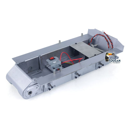 Metal Chassis with Metal Smoke Unit Switch for Henglong 1/16 RC Tank 3898 USA M4A3 Sherman Model Military Armored Car Adults Toy