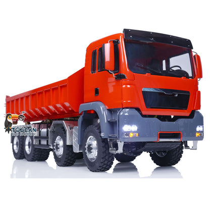 TOUCAN RC HOBBY LESU 1/14 TGS 8*8 RC Hydraulic Dumper Truck Lorry Remote Control Tipper Lights Sound Two Speed ESC Motor 3T Differential Lock Steering Servo