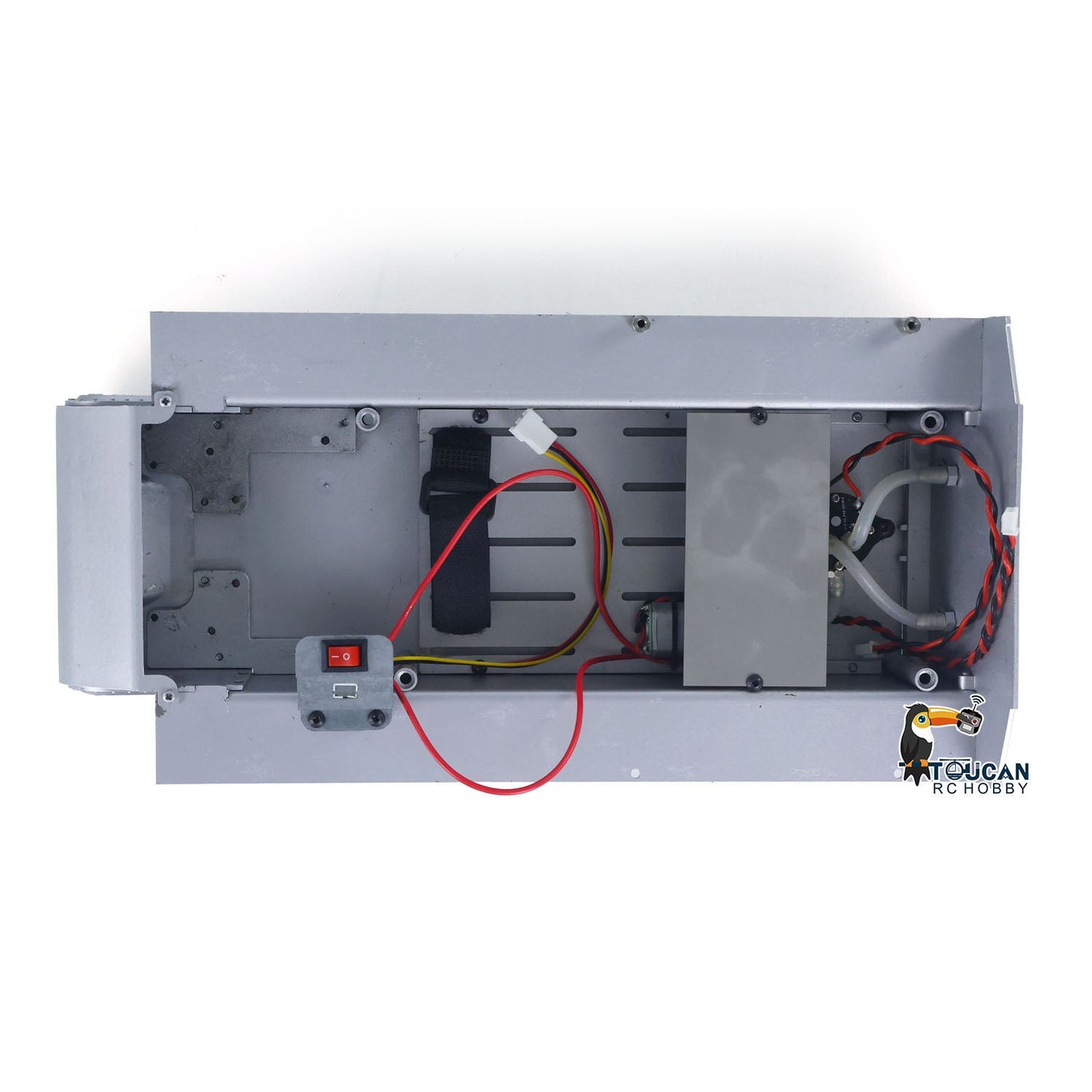 Metal Chassis with Metal Smoke Unit Switch for Henglong 1/16 RC Tank 3898 USA M4A3 Sherman Model Military Armored Car Adults Toy