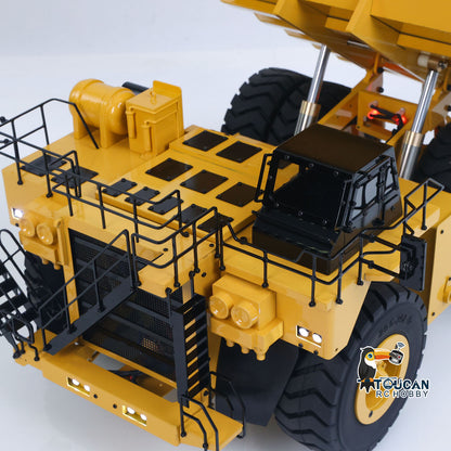 Toucanhobby 793D 1/20 Metal RC Hydraulic Mining Truck FS-i6X Radio Controller Spring Suspension Differential Rear Axle Light Warning Sound for Construction Model Collectors