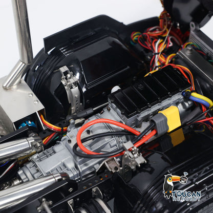 Toucanhobby G88 1/14 Metal 8x8 RC Roll On Off Hydraulic Dump Truck PNP 3 Speed Transmission Differential Lock Axles ST8 Controller Light Sound System for Construction Model Collectors
