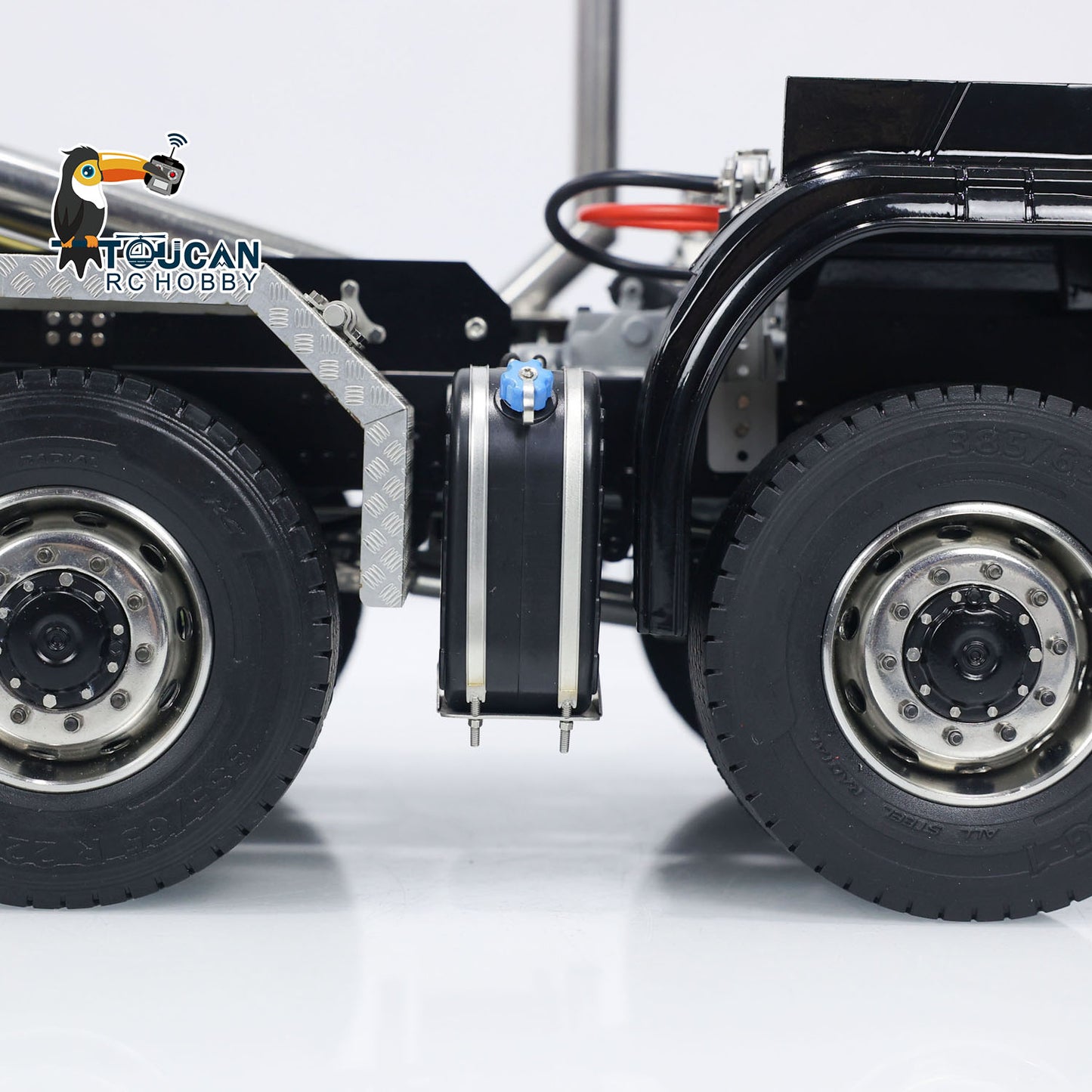 Toucanhobby G88 1/14 Metal 8x8 RC Hydraulic Roll On Off Dump Truck PNP U-Shaped High Bucket 3 Speed Transmission Differential Lock Light Sound ST8 Controller for Construction Collectors