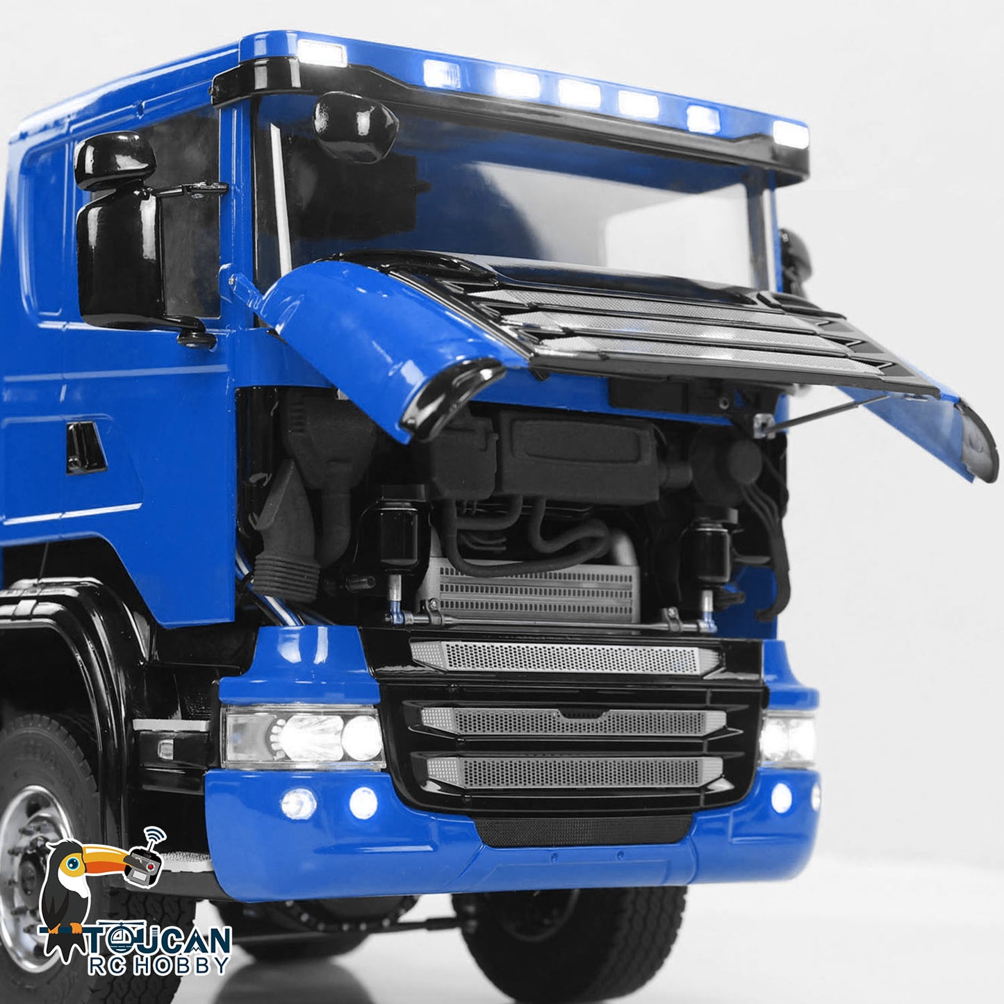 Toucanhobby G88 1/14 Metal 8x8 RC Hydraulic Roll On Off Dump Truck PNP U-Shaped High Bucket 3 Speed Transmission Differential Lock Light Sound ST8 Controller for Construction Collectors