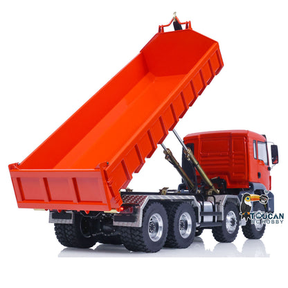 TOUCAN RC HOBBY LESU 1/14 TGS 8*8 RC Hydraulic Dumper Truck Lorry Remote Control Tipper Lights Sound Two Speed ESC Motor 3T Differential Lock Steering Servo