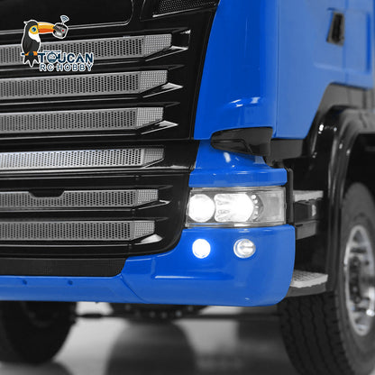 Toucanhobby G88 1/14 Metal 8x8 RC Hydraulic Roll On Off Dump Truck PNP U-Shaped High Bucket 3 Speed Transmission Differential Lock Light Sound ST8 Controller for Construction Collectors