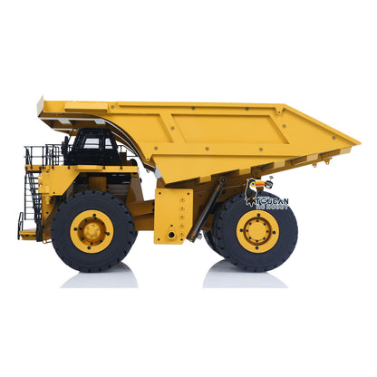 1/20 Metal RC Hydraulic Mine Truck 793D Assembled Dumper Servo Motor I6X Radio Lights Warning Sound System Car Model