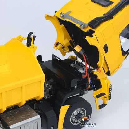TOUCAN RC HOBBY LXY 1/14 8x8 RC Hydraulic Dumper Car Roll Off Full Dump Rear Axle Steering with U-shaped High Short Standard Bucket Timber Flatbed