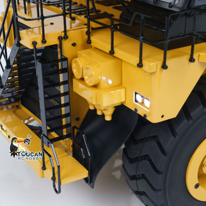 1/20 Metal RC Hydraulic Mine Truck 793D Assembled Dumper Servo Motor I6X Radio Lights Warning Sound System Car Model