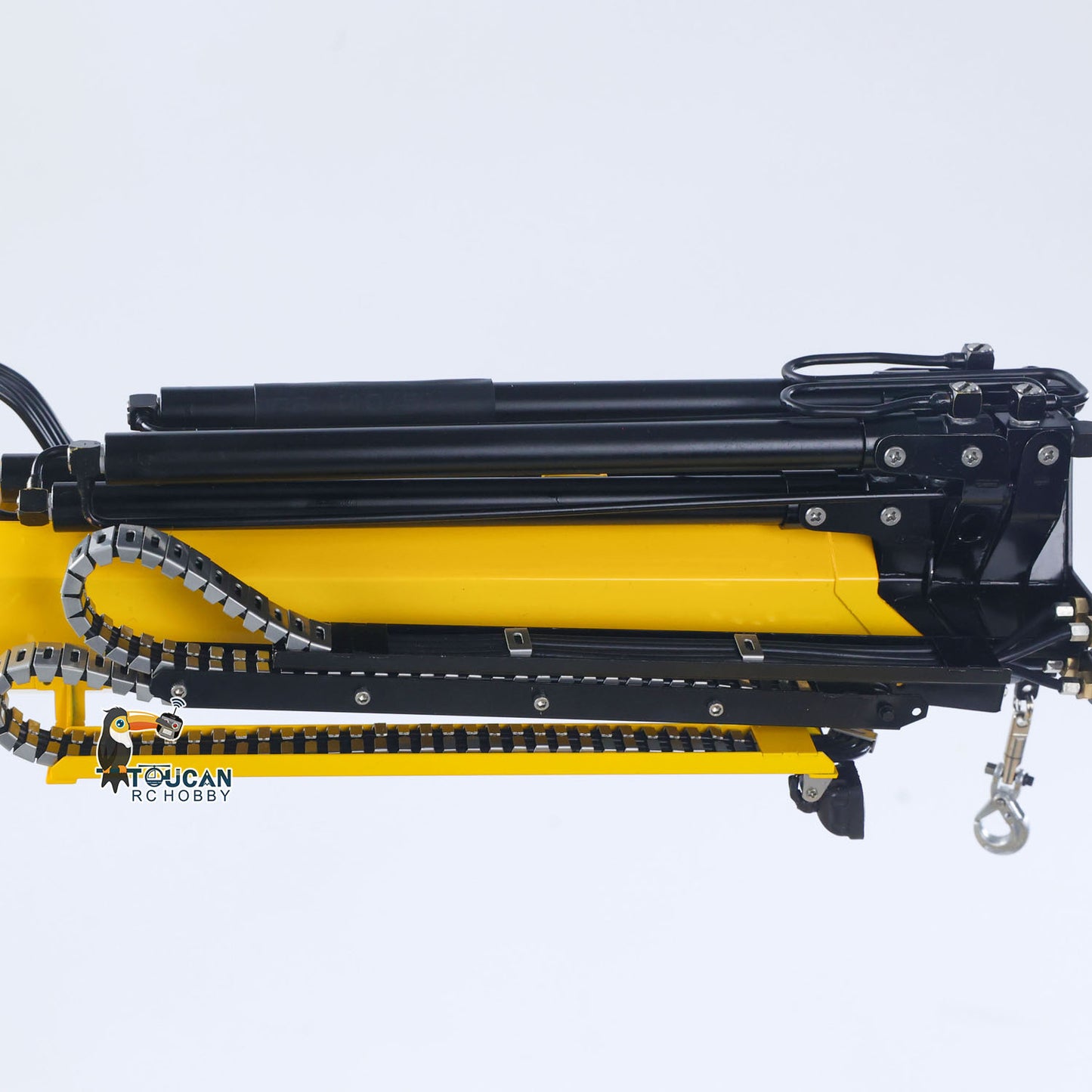 1/14 10x10 Radio Controlled Hydraulic Crane Dump BZ Metal Lorry Car Rear Axle Steering 2mm Piping System Replaceable Bucket