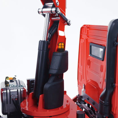 TOUCAN RC HOBBY LXY 1/14 10x10 RC Hydraulic Crane Dump Truck Radio Control Full Dumper Lorry with U-shaped Short High Standard Bucket Timber Flatbed
