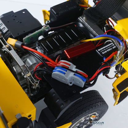 TOUCAN RC HOBBY LXY 1:14 10*10 RC Hydraulic Crane Full Dump Metal Lorry Rear Axle Steering with U-shaped Short High Standard Bucket Timber Flatbed