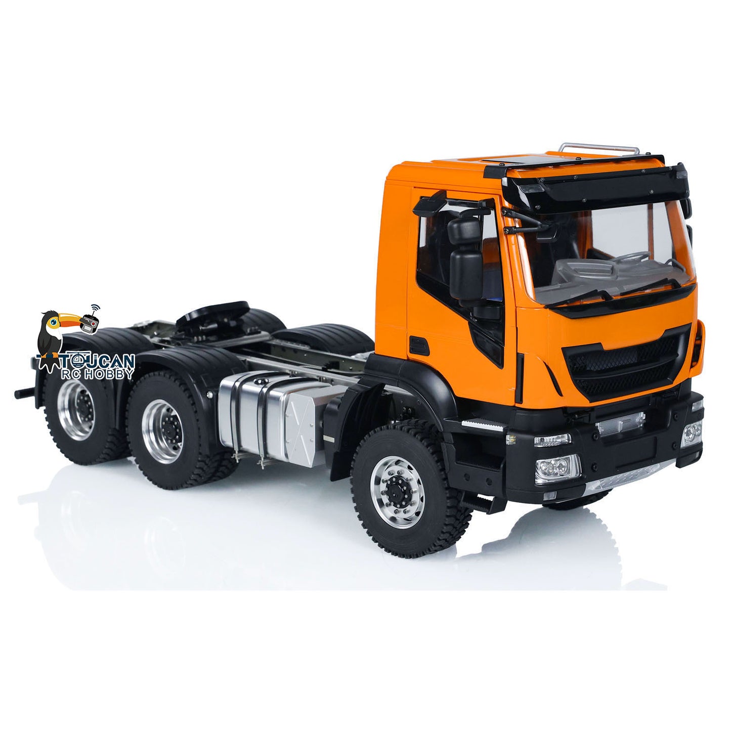 1/14 6x6 RC Tractor Radio Controlled Truck 2-speed Transmission Car Sounds Lights Metal Chassis Servo ESC Motor DIY