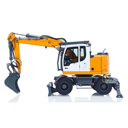 LR914 PRO MAX Metal 4WD 1/14 RC Hydraulic Wheeled Excavator 11-ways Valve RTR Radio Controlled Digger PL18EV Lite Battery Light