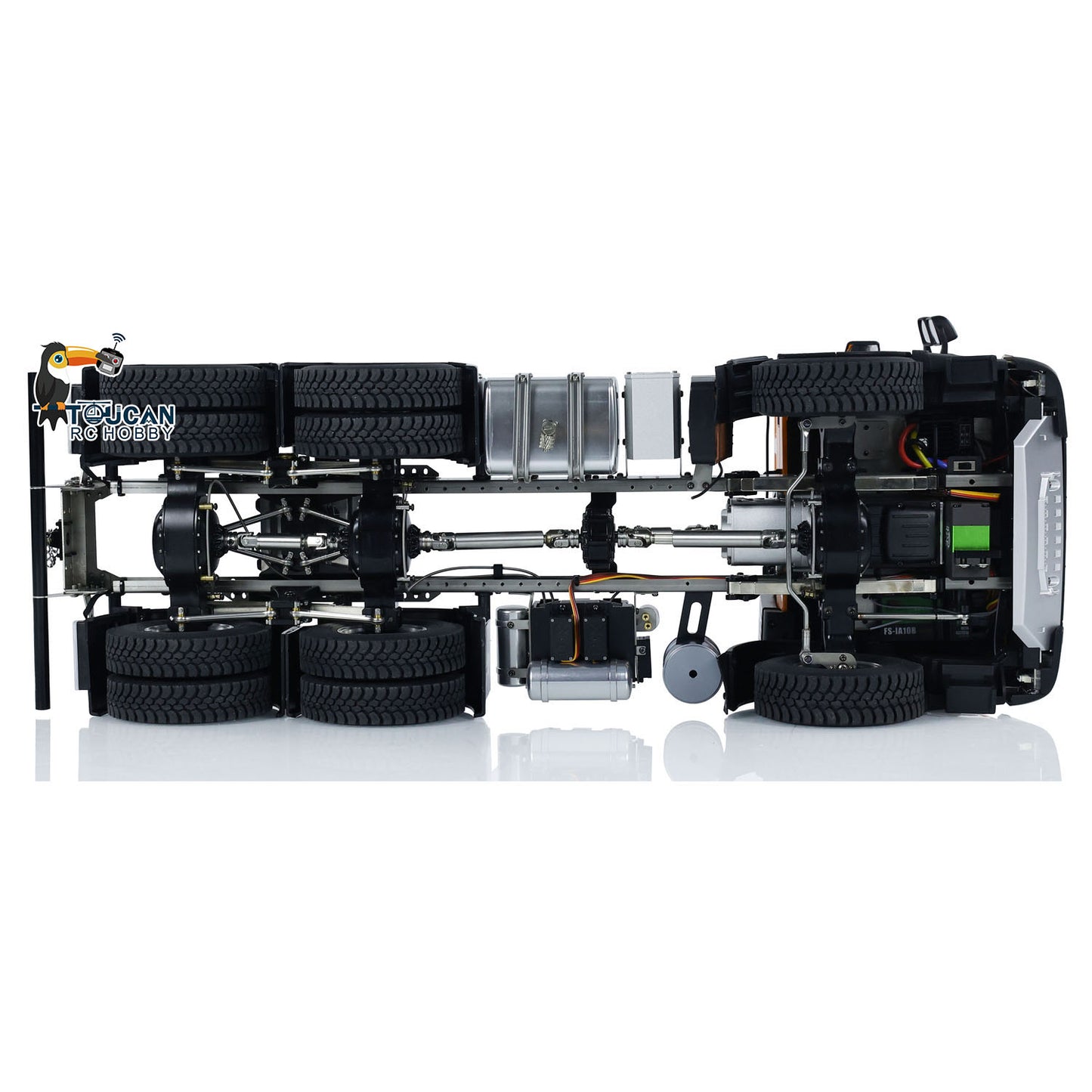 1/14 6x6 RC Tractor Radio Controlled Truck 2-speed Transmission Car Sounds Lights Metal Chassis Servo ESC Motor DIY