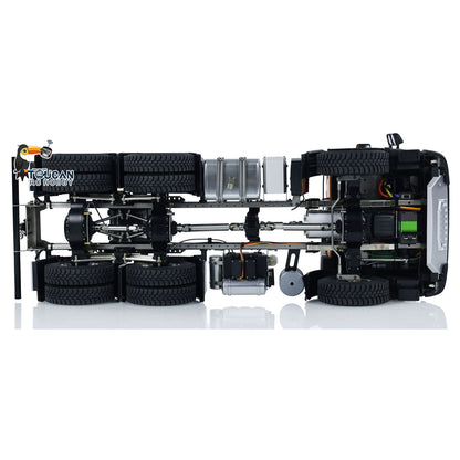 1/14 6x6 RC Tractor Radio Controlled Truck 2-speed Transmission Car Sounds Lights Metal Chassis Servo ESC Motor DIY