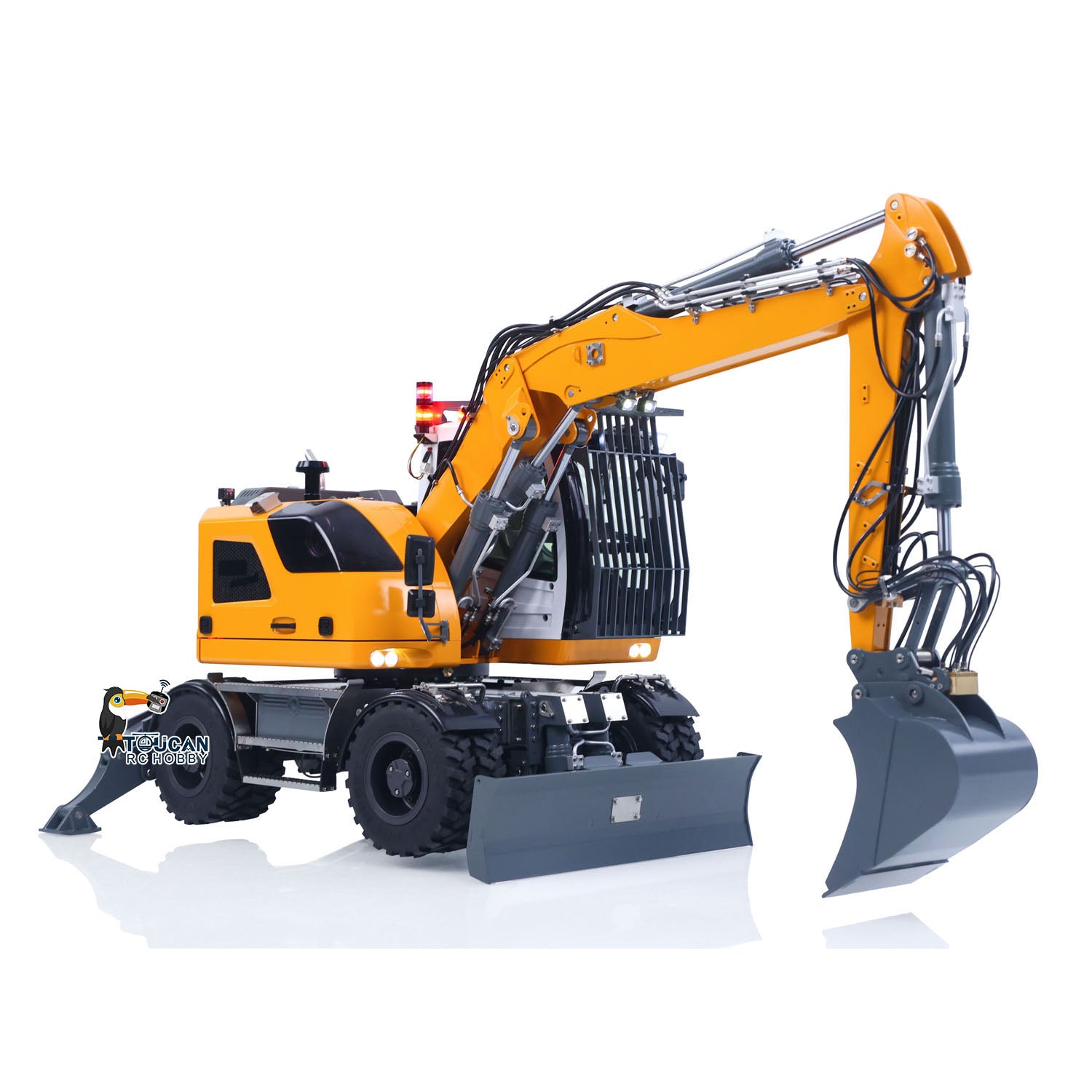 LR914 PRO MAX Metal 4WD 1/14 RC Hydraulic Wheeled Excavator 11