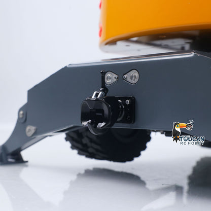 CUT Model LR914 PRO MAX 1/14 Metal RC Hydraulic Wheel Excavator RTR 11-Way Valve Axles Differential Lock Light & Sound System Quick Release Coupler Tail Hook for Hobby Collectors