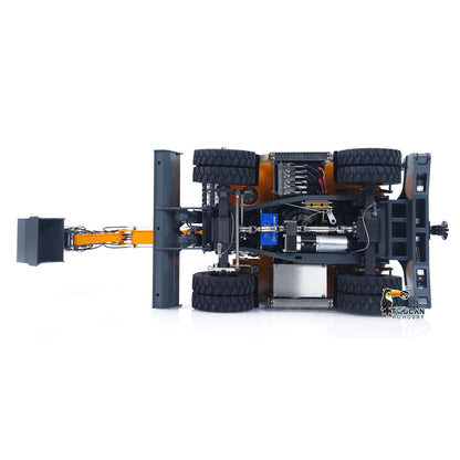CUT Model LR914 PRO MAX 1/14 Metal RC Hydraulic Wheel Excavator RTR 11-Way Valve Axles Differential Lock Light & Sound System Quick Release Coupler Tail Hook for Hobby Collectors