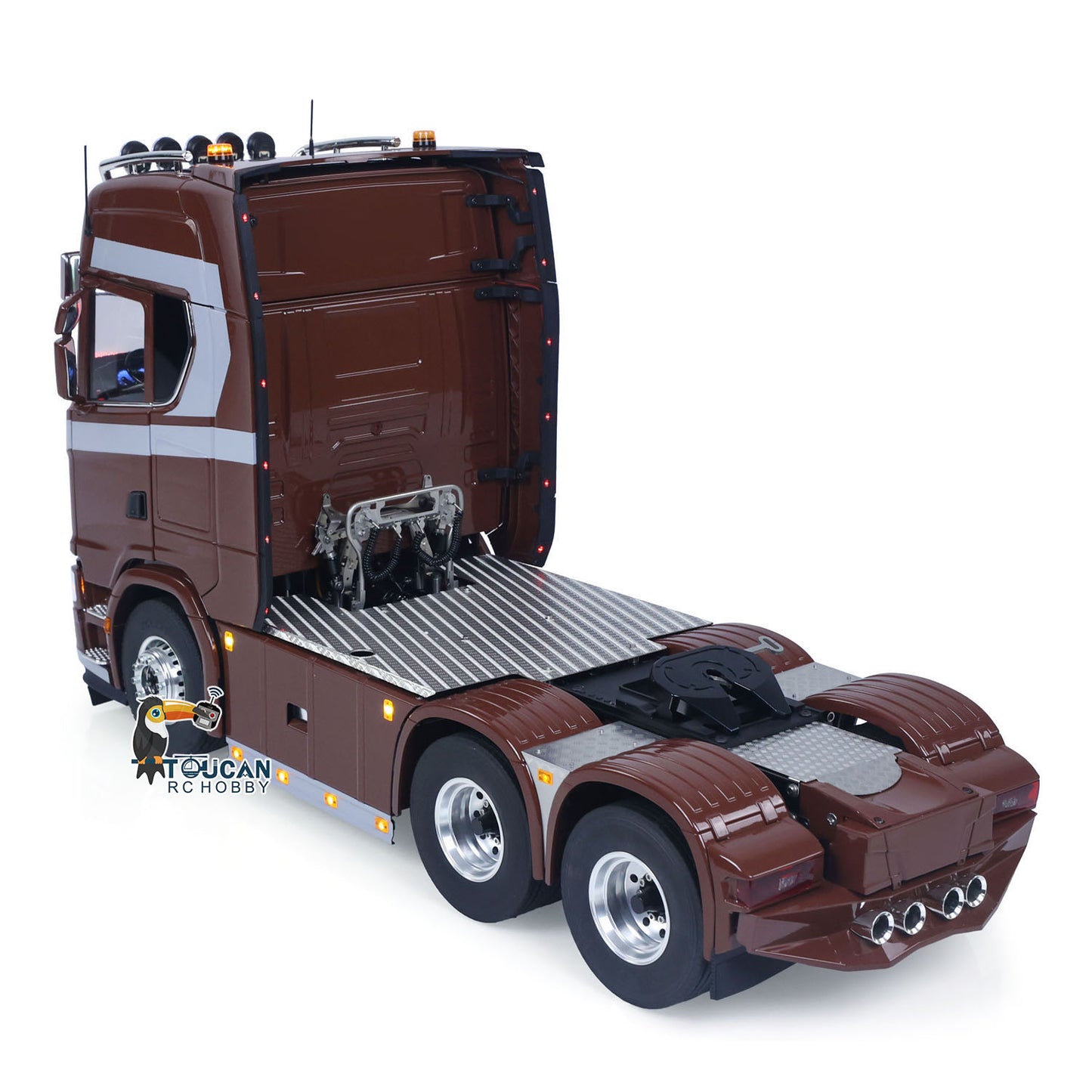 TOUCAN 1/14 Remote Control Tractor Truck 770S 3Speed 6x2 Metal Chassis Axle Lock RC Lorry Vehicle Flysky ST8 Radio RTR Model