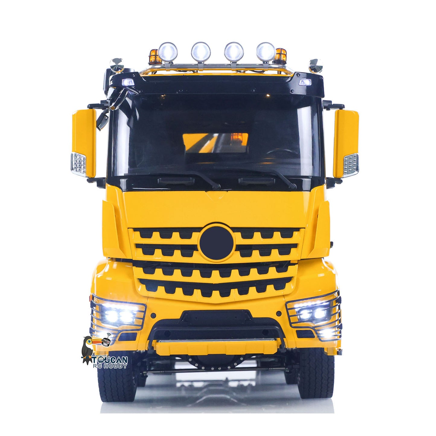 1:14 10*10 RC Hydraulic Crane Full Dump Metal Lorry Rear Axle Steering with U-shaped Short High Standard Bucket Timber Flatbed