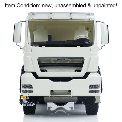 LESU TGS Cabin 1/14 8*8/6*6 Metal RC Dumper Truck Hydraulic Contruction Vehicle 540 Brushed Motor Light Sound for Professional Model Hobbyists