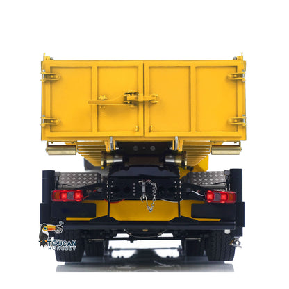 1:14 10*10 RC Hydraulic Crane Full Dump Metal Lorry Rear Axle Steering with U-shaped Short High Standard Bucket Timber Flatbed