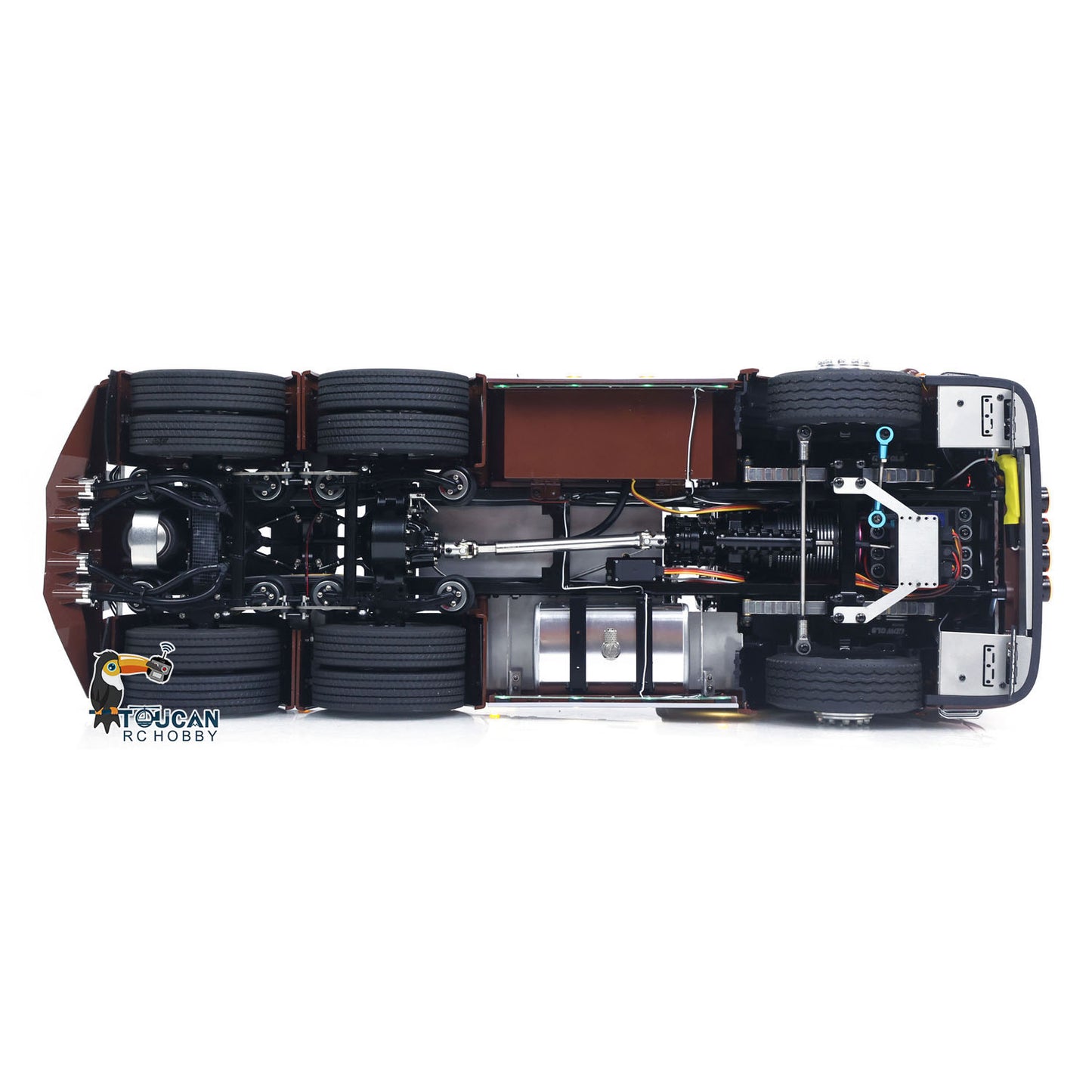 TOUCAN 1/14 Remote Control Tractor Truck 770S 3Speed 6x2 Metal Chassis Axle Lock RC Lorry Vehicle Flysky ST8 Radio RTR Model